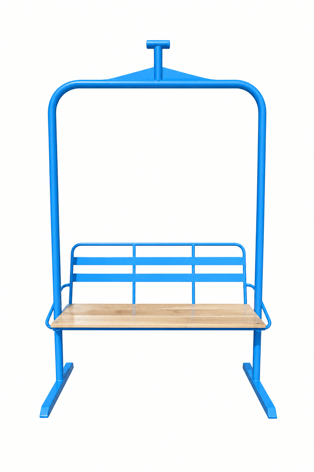 Ski Lift Chair - 3 Seater, Powder Coated Stoke & Embr Mini Stoves