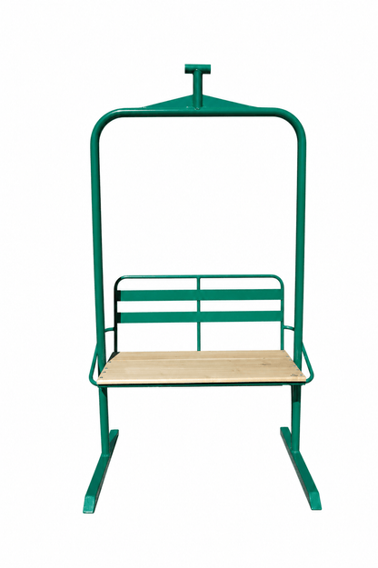 Ski Lift Chair - 2 Seater, Powder Coated Stoke & Embr Mini Stoves