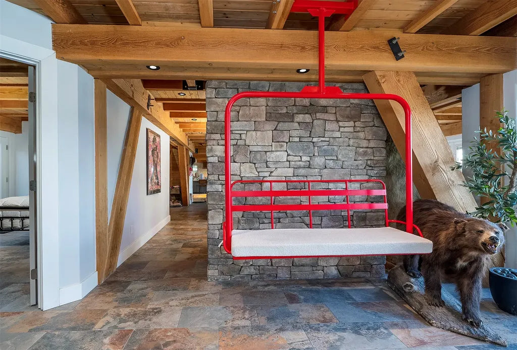 Custom ski chairlift bench deposit unique design mountain home decor