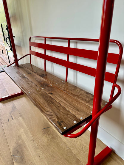 Ski Lift Chair - 3 Seater, Powder Coated Stoke & Embr Mini Stoves