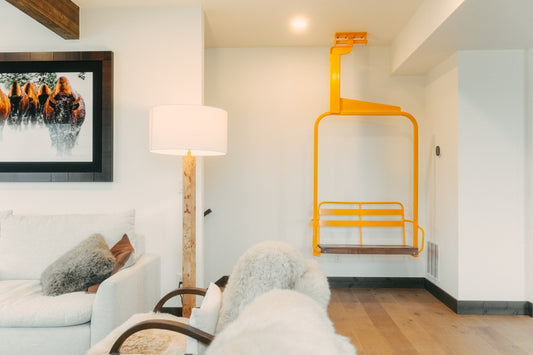 Vintage Ski Chair - Hanging 2 Seater, Powder Coated Alpenglow Ski Chair Co.