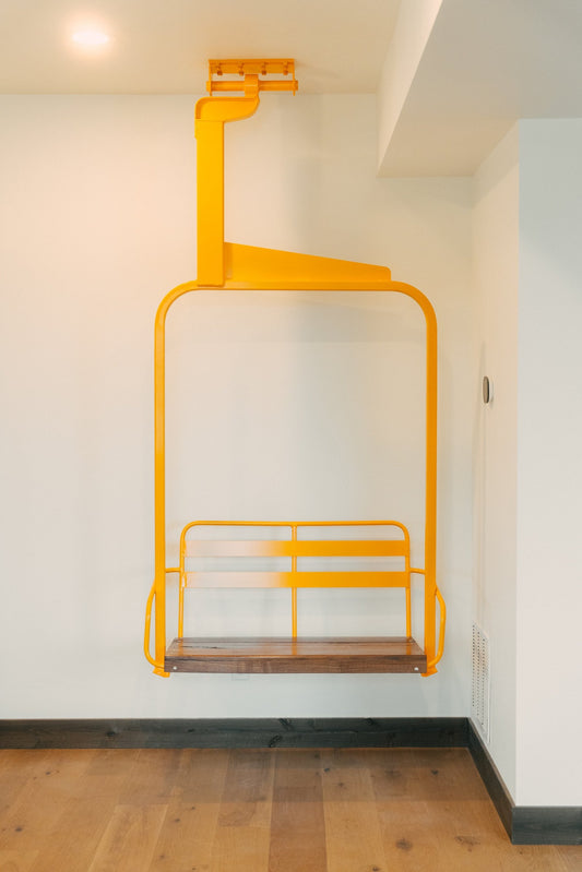 Vintage Ski Chair - Hanging 2 Seater, Powder Coated Alpenglow Ski Chair Co.